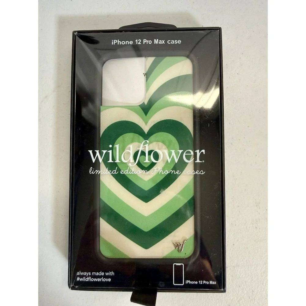Wildflower Matcha Love Green‎ Hearts iPhone 12 Pro Max Protective Phone Case